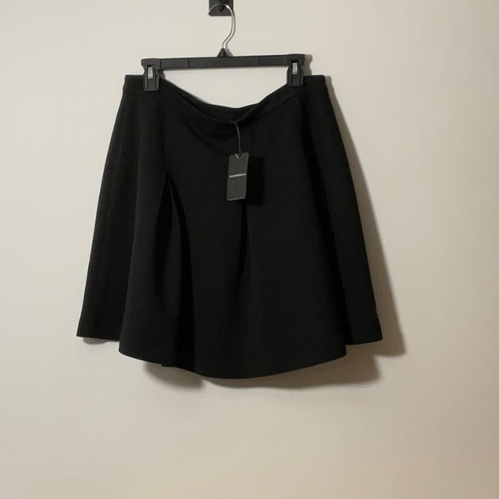 Emporio Armani Black A-Line Mini Skirt for Work